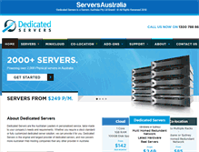 Tablet Screenshot of dedicatedservers.net.au
